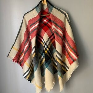 ⭐️**3 for $10** Large Square Scarf 55x55 Plaid Pattern